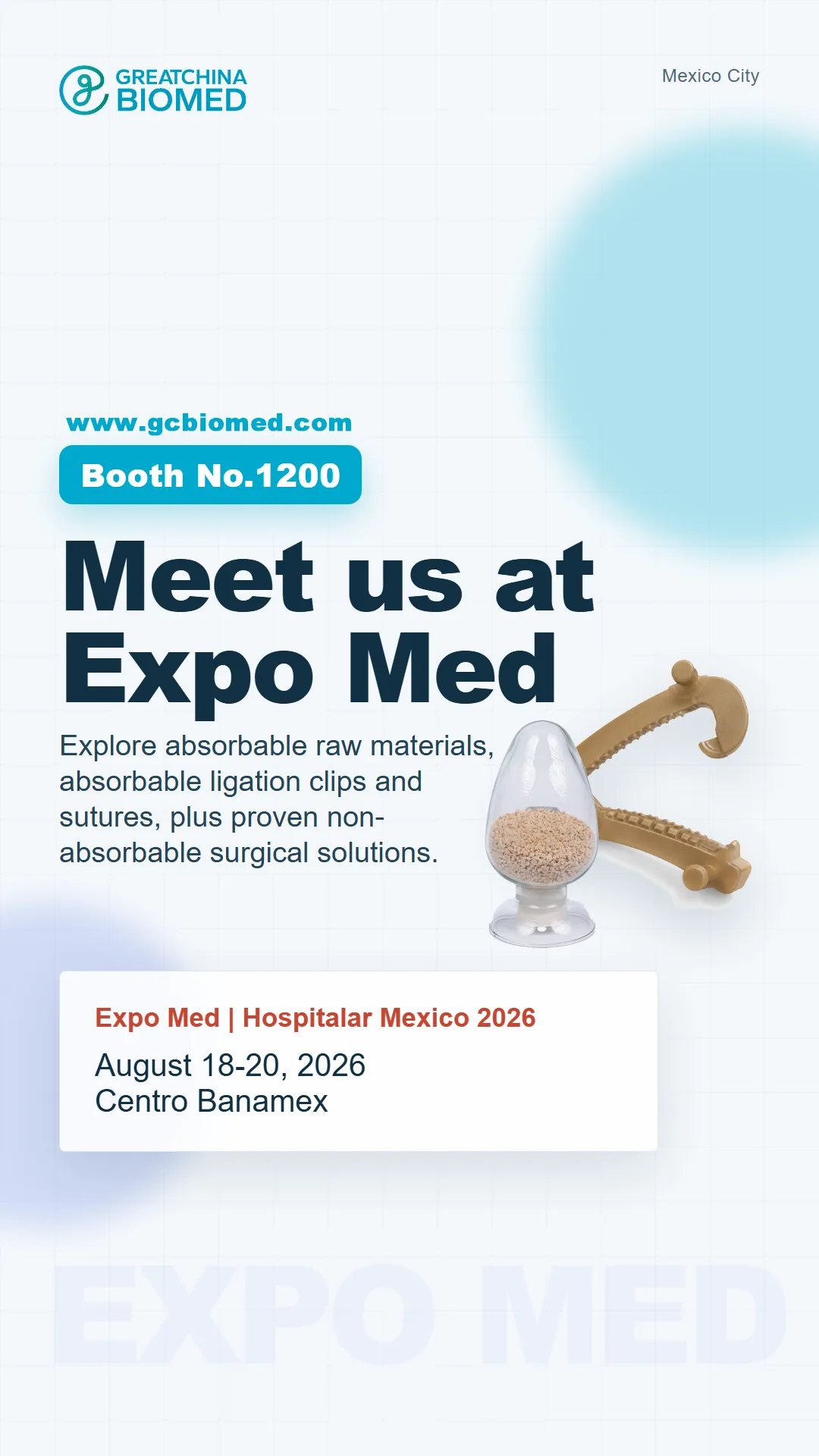 From Biomaterial Synthesis to Precision Surgical Devices: Greatchina Biomed to Showcase Next-Generation MIS Innovations at Expo Med 2026 in Mexico City